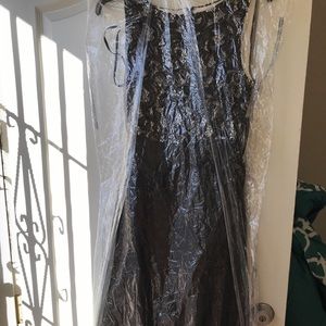 Black and Nude Evening Gown