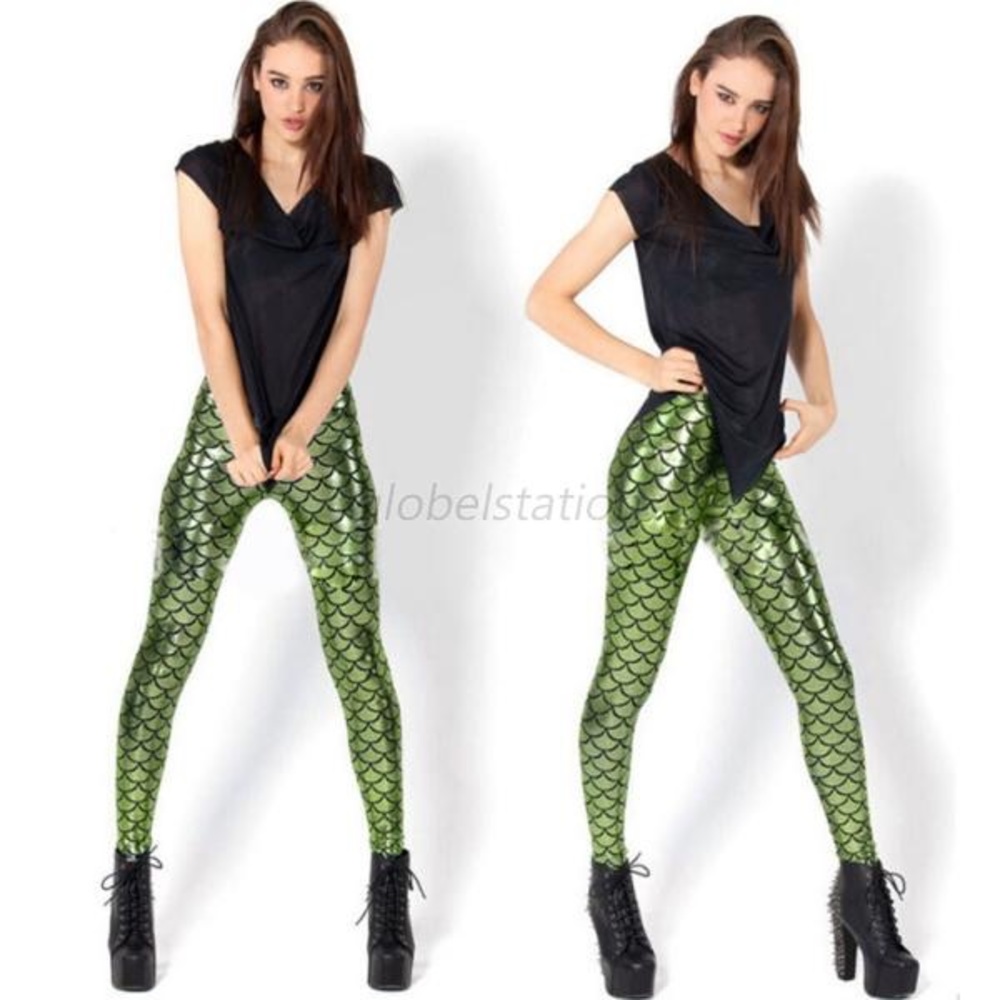 😱 SOLD 😱 🆑 Metallic Mermaid Leggings - Picture 1 of 5