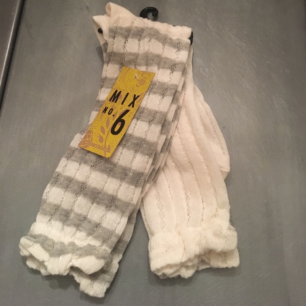 Ruffled Knee High Socks - 2 Pairs