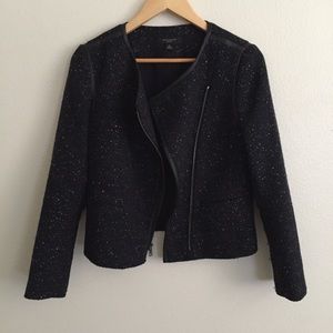 Ann Taylor Moto Tweed Jacket