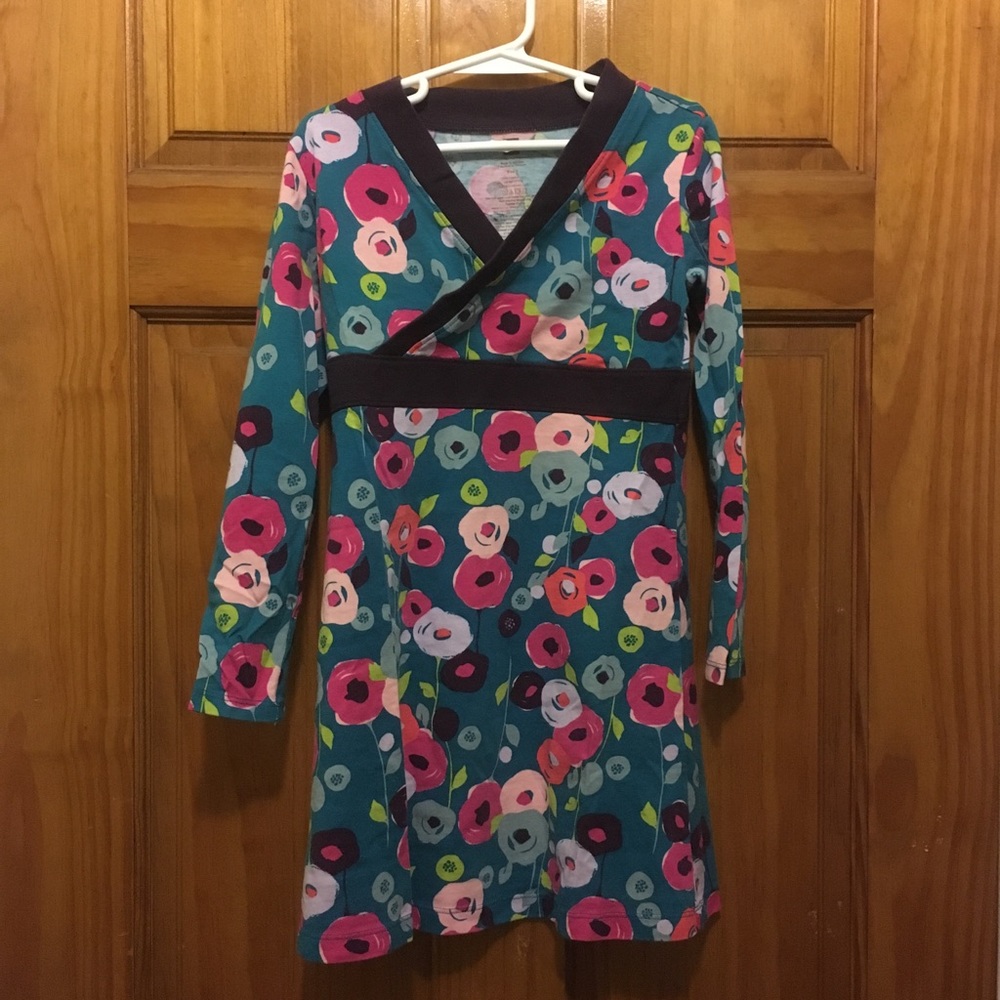 Tea Patterned Size 6 Girls Dress