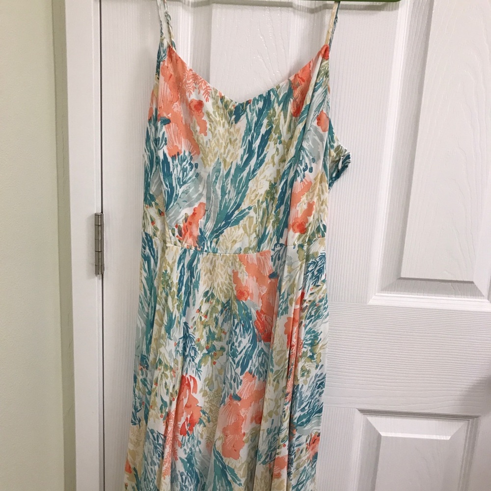 Printed spaghetti strap dress