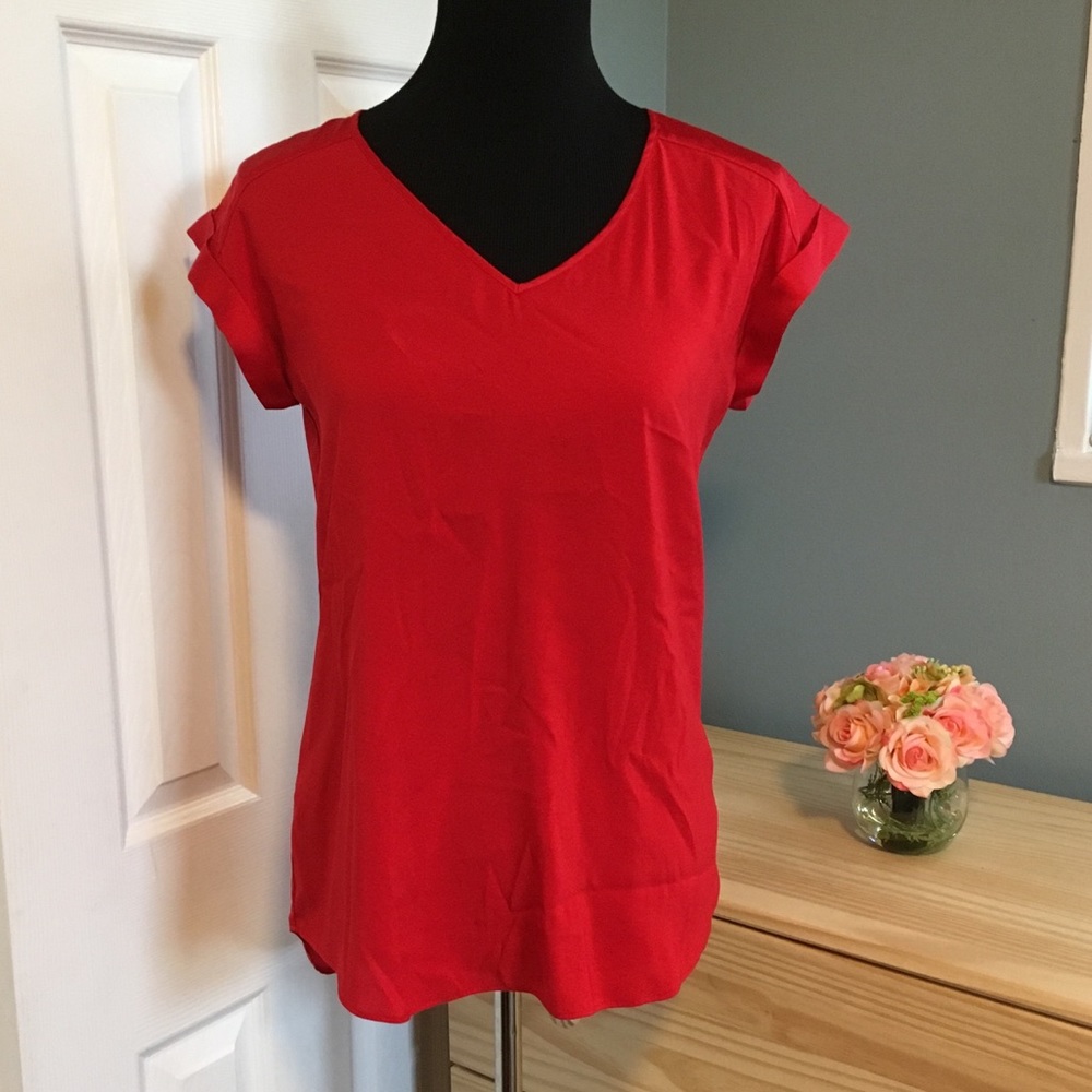 Express | Silky Rolled Sleeve Top