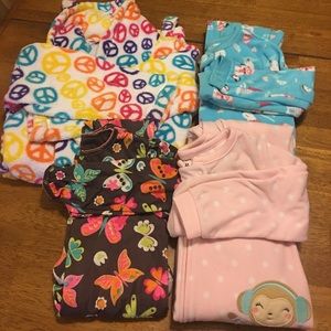Toddler Girl Sleepers/Footed Pajamas & Bath robe