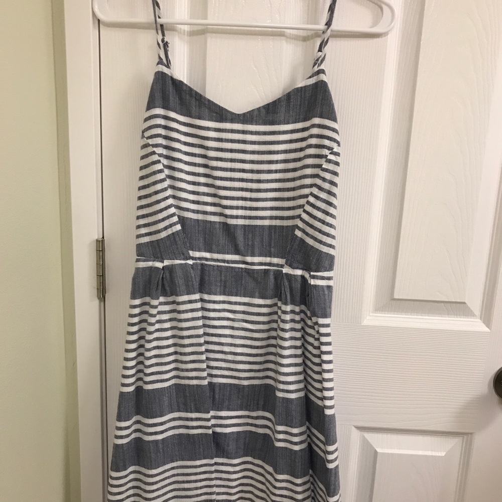 Striped spaghetti strap dress