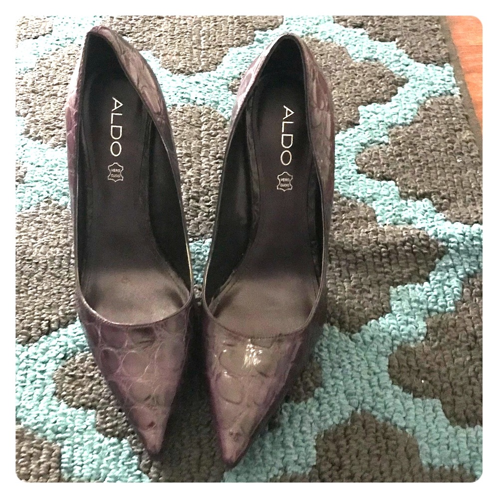 Purple Croc Aldo Stilleto Heels