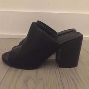 Urban Outfitters black heel slides