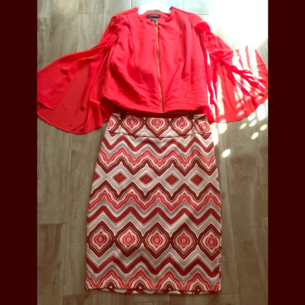 Ashley Stewart top and skirt
