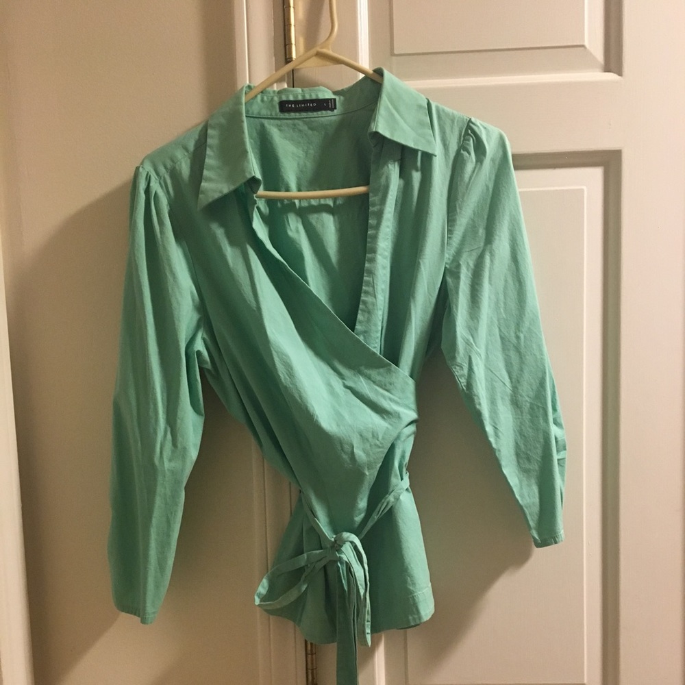 The Limited Mint Green wrap shirt