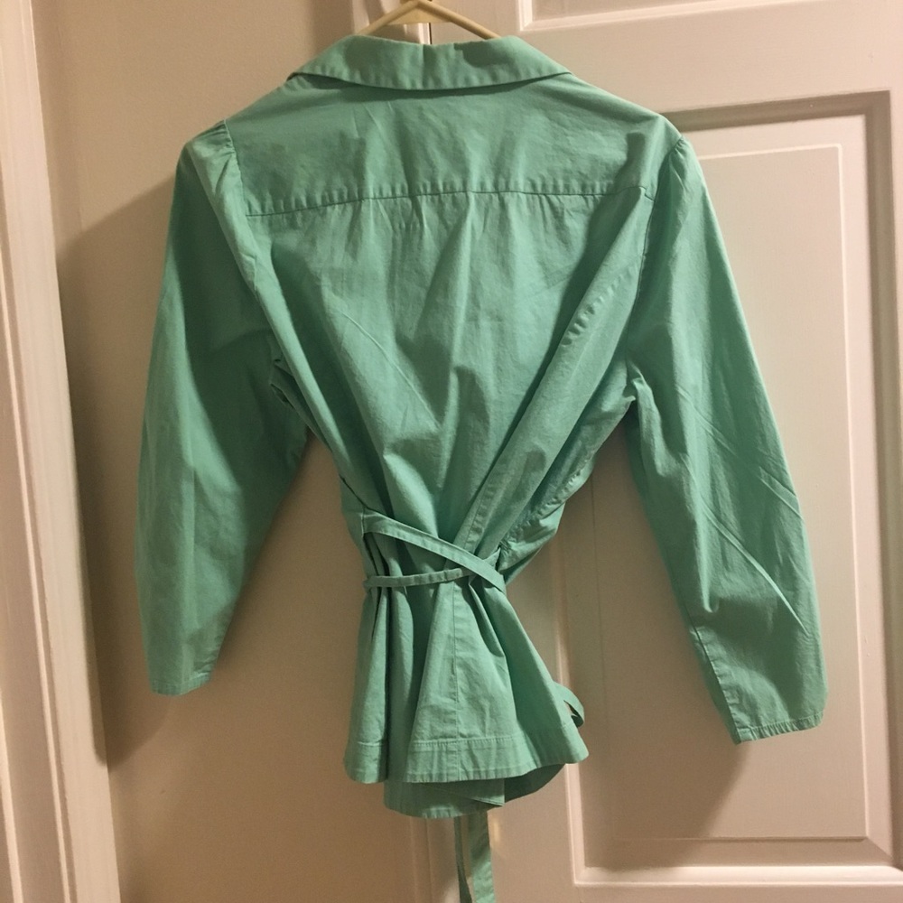 The Limited Mint Green wrap shirt - Picture 2 of 3