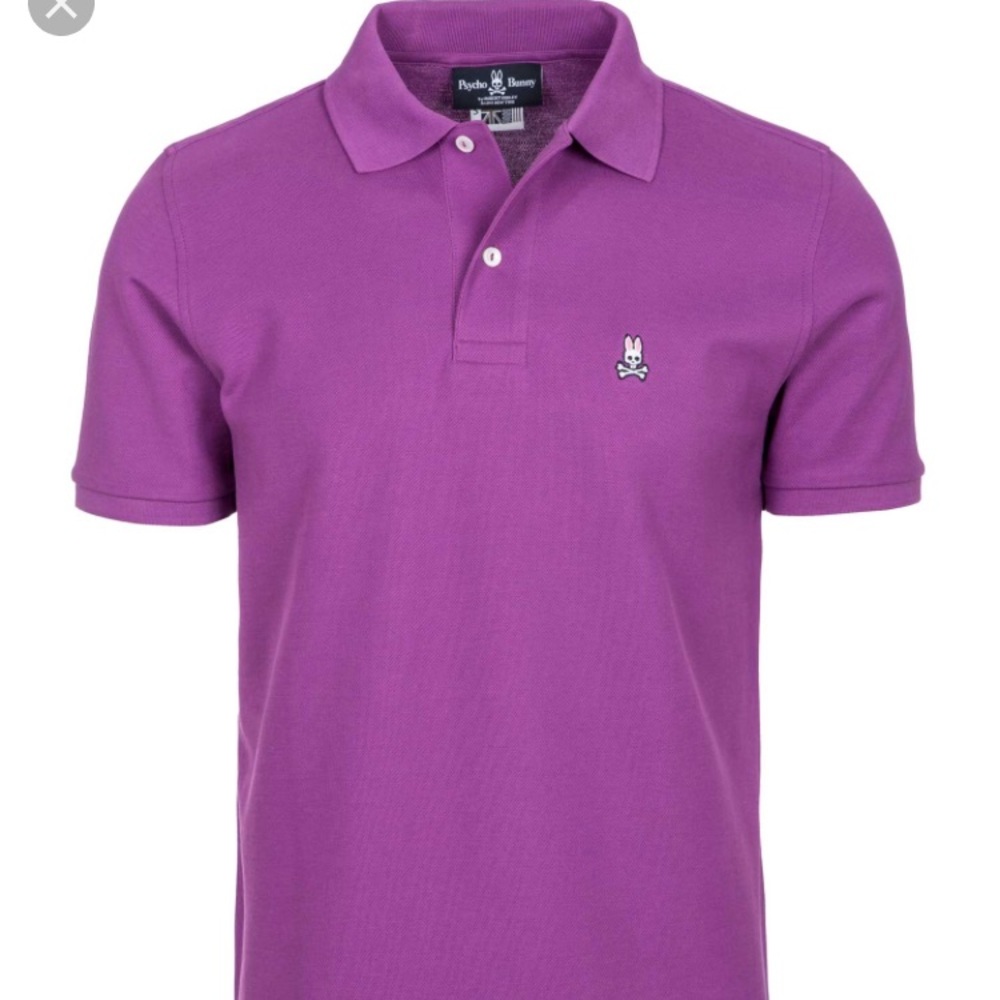 Psycho Bunny Purple Men’s Shirt Sleeve Polo Sze 7