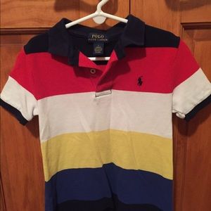 Striped boys polo shirt