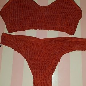 Deep orange 2 piece bikini