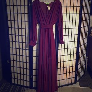 Women's plus size chiffon maxi dress