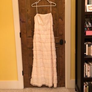 David’s Bridal Tiered off-white Gown