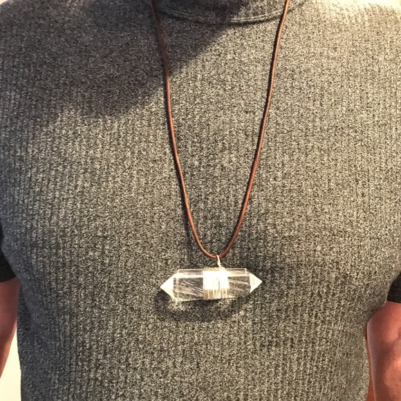 Large CHARGED Natural Quartz point wrapped in SP - Picture 3 of 8