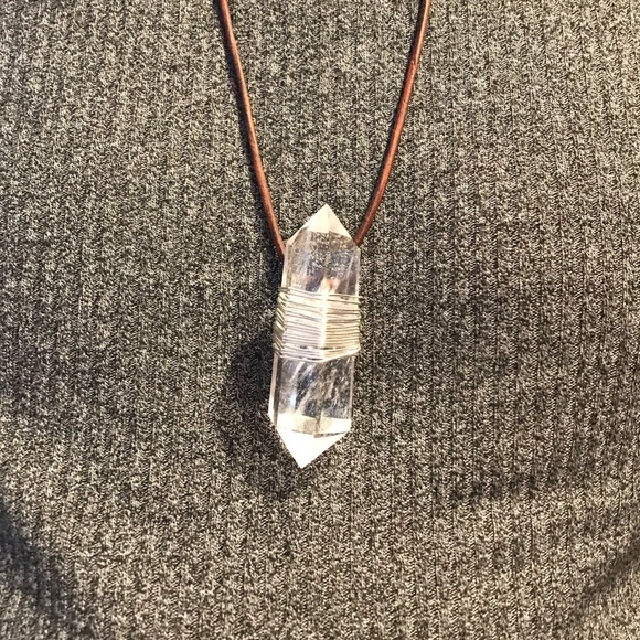 Large CHARGED Natural Quartz point wrapped in SP - Picture 4 of 8