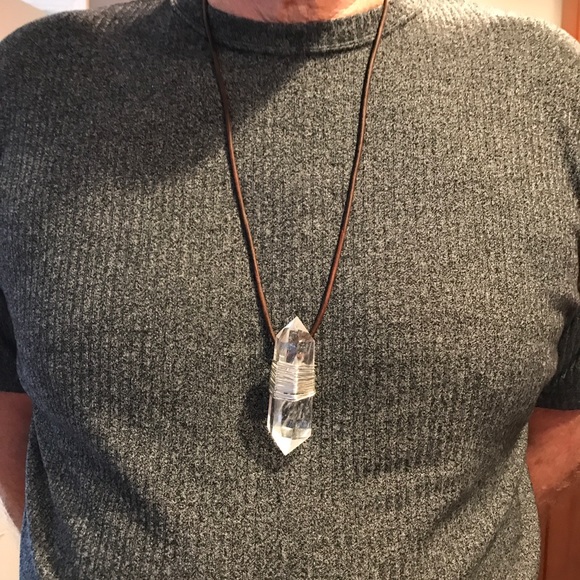 Large CHARGED Natural Quartz point wrapped in SP - Picture 8 of 8