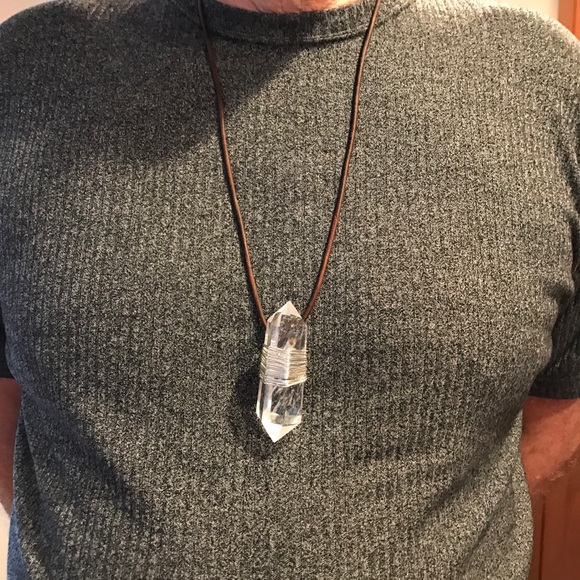 Large CHARGED Natural Quartz point wrapped in SP - Picture 2 of 8