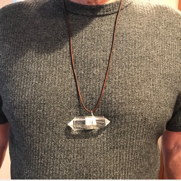 Large CHARGED Natural Quartz point wrapped in SP - Picture 7 of 8