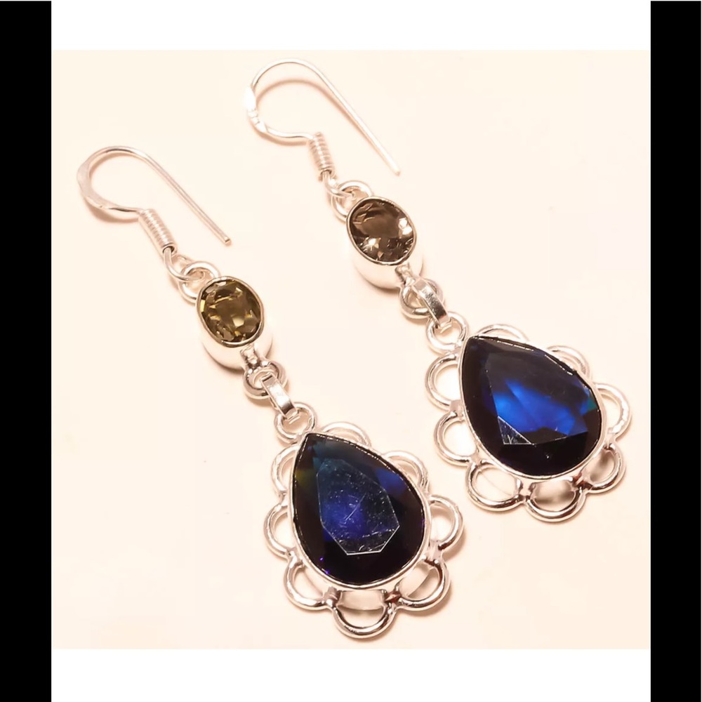 Blue sapphire earrings