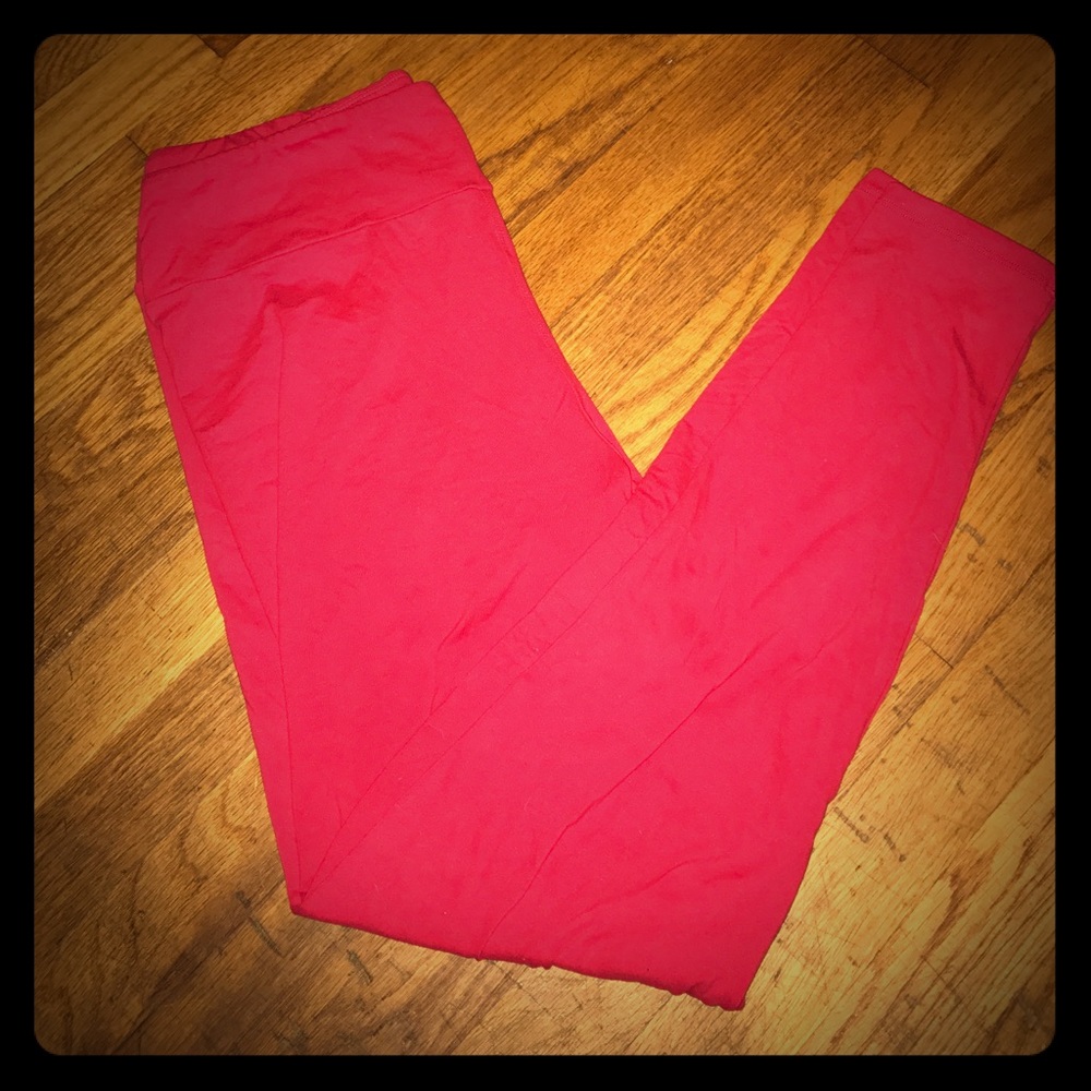 Lularoe Red-pink Leggings