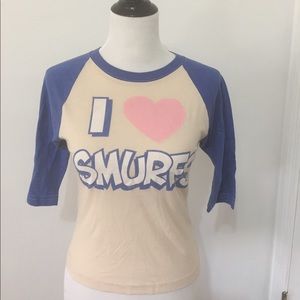 Retro Junk Food Smurfs tee