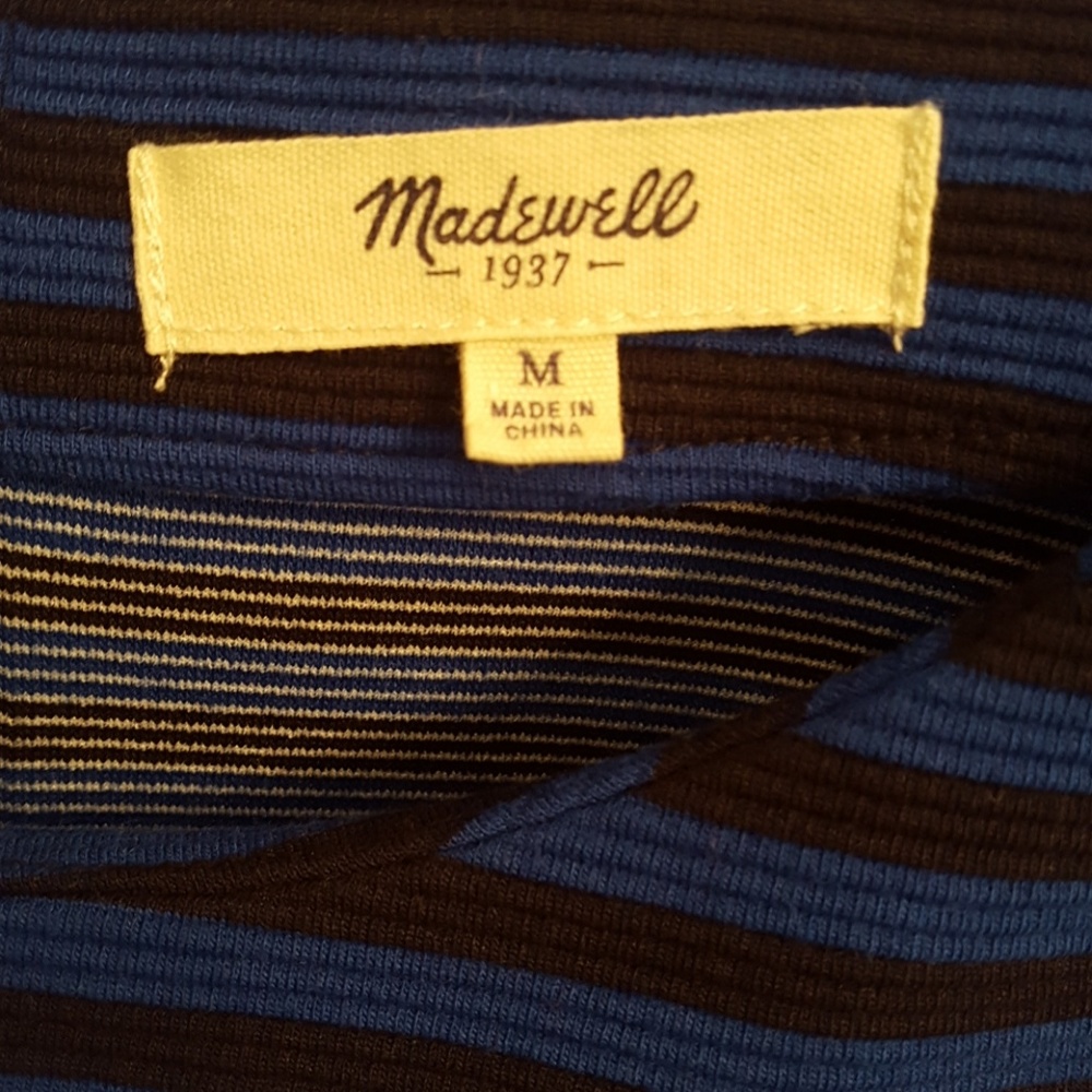 Madewell 3/4 Length Sleeve Striped Top - Picture 2 of 8
