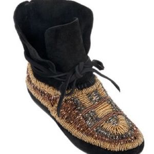 House of Harlow beaded leather boots
