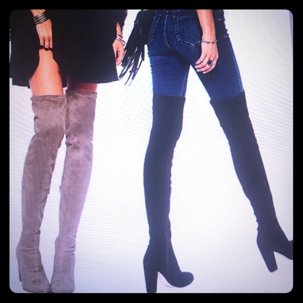 Jean-Michel Cazabat suede stretch over the knee bo