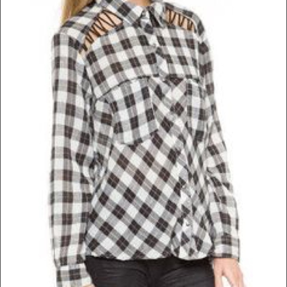 Free People plaid shirt