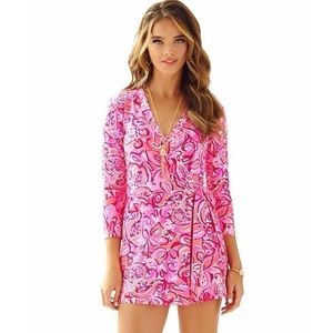 Lily Pulitzer Karlie Wrap In Pink Mango Salsa