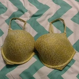 Victoria's Secret yellow leopard print bra