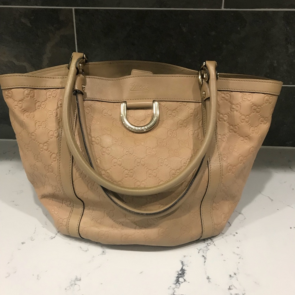 Gucci Guccissima Large camel leather tote