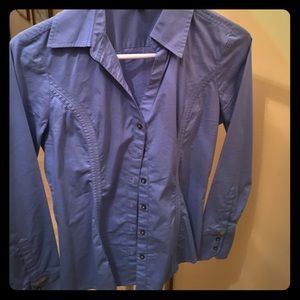 Blue button down