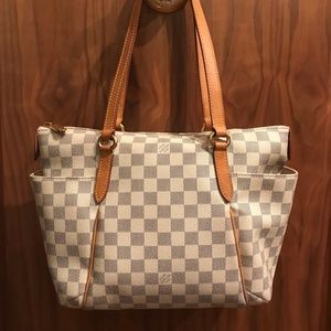 Authentic LOUIS VUITTON Damier Azur Totally PM