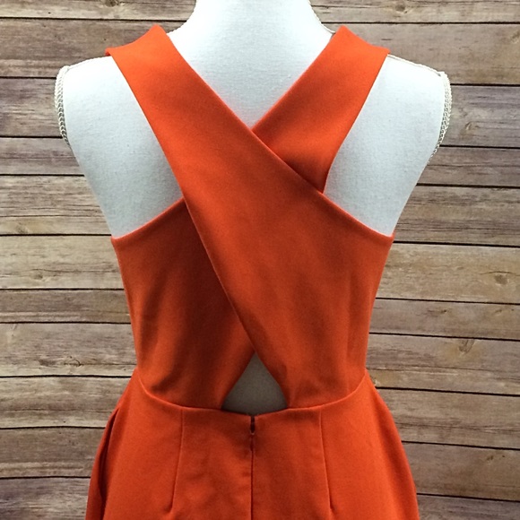 Robe Midi Banana Republic Dos Croisé - Taille 12 Orange, Neuf Sans étiquettes