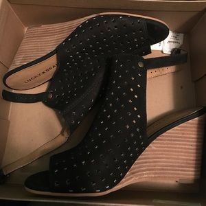 Lucky brand peep toe wedge