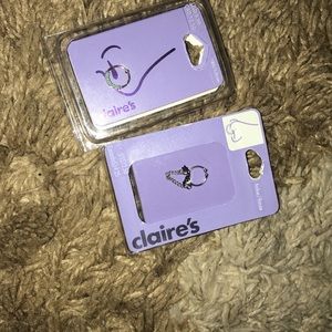 Septum piercing and nose ring