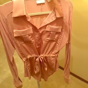 Mauve long sleeve blouse