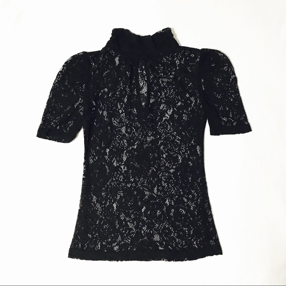 🖤Lace Turtleneck Top *LIKE NEW*