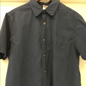The north face steel blue casual button down