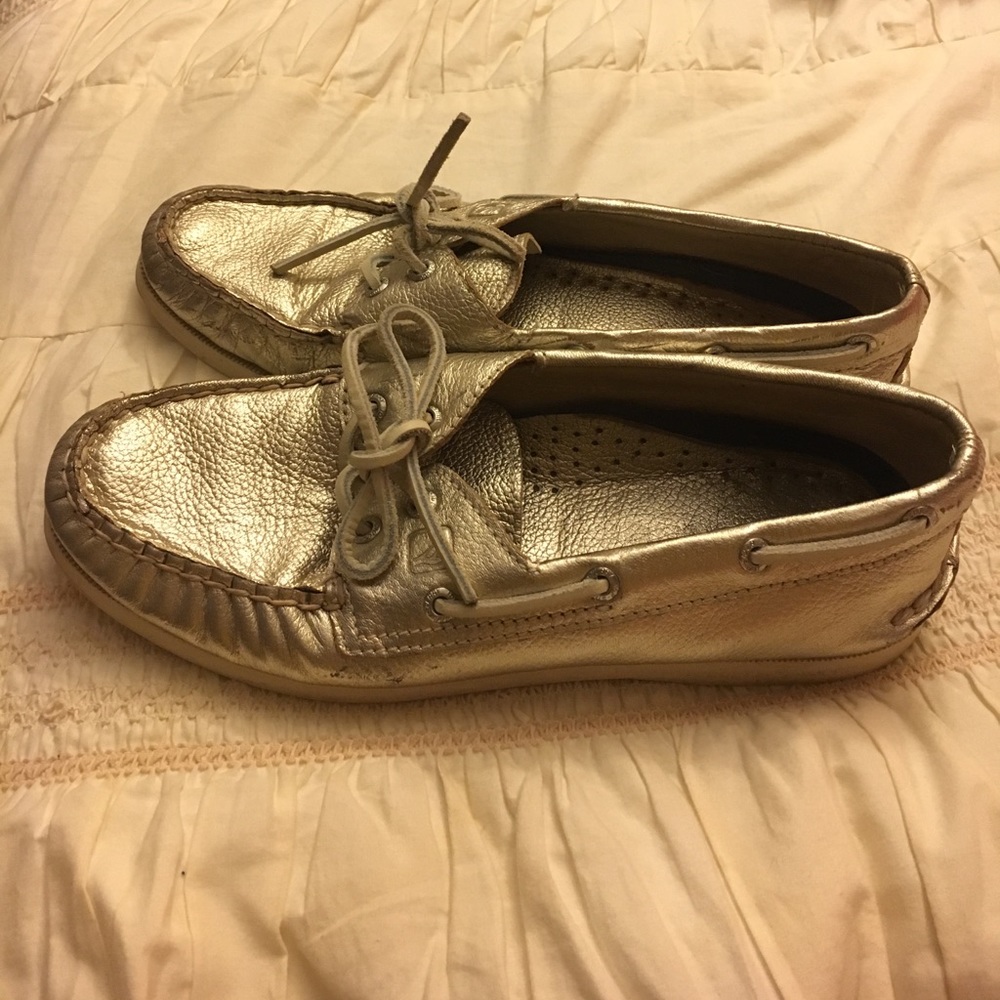 Metallic Gold Sperry Top-Siders