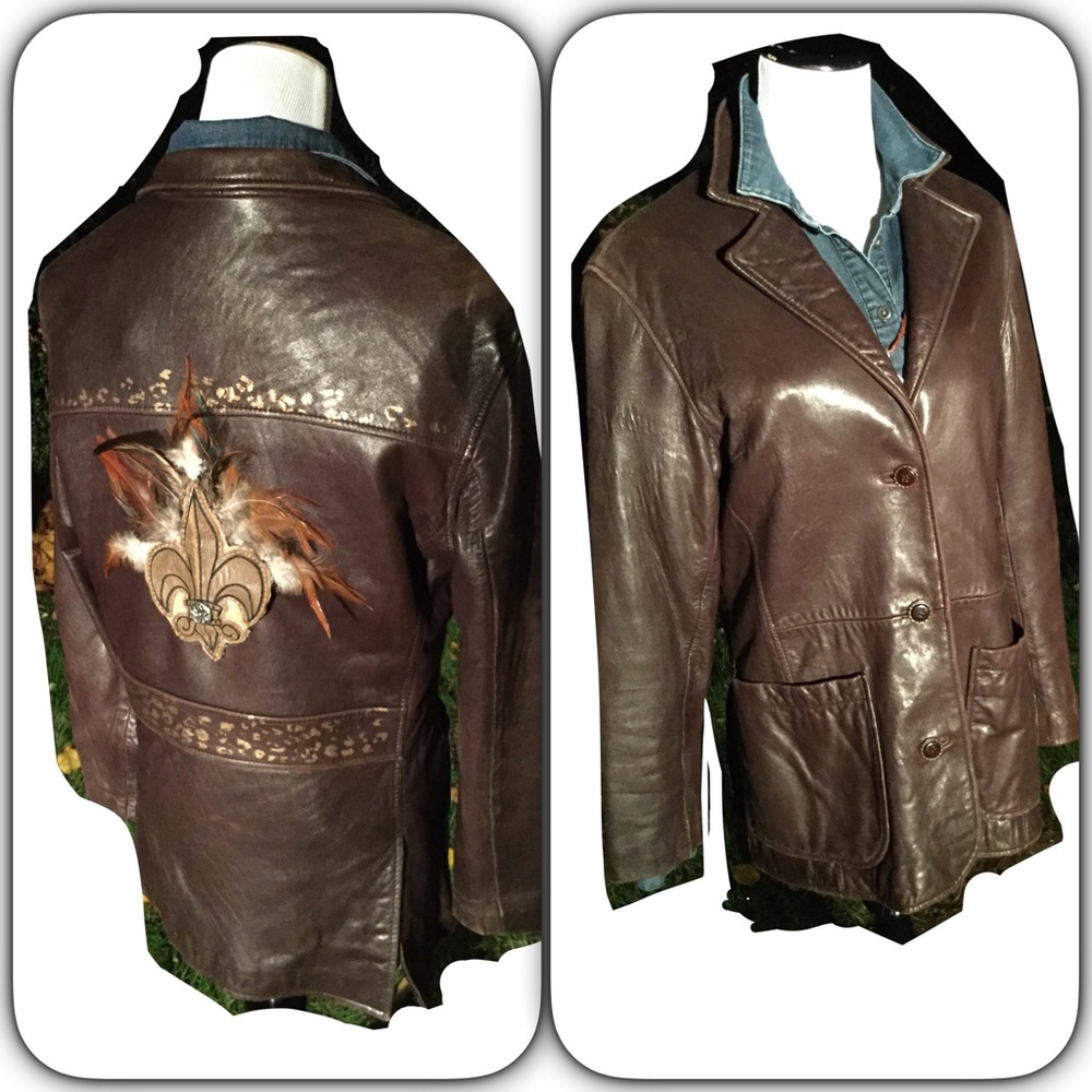 Altered Distressed Leather Jacket
