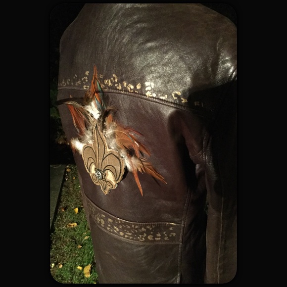 Altered Distressed Leather Jacket - Picture 2 of 7