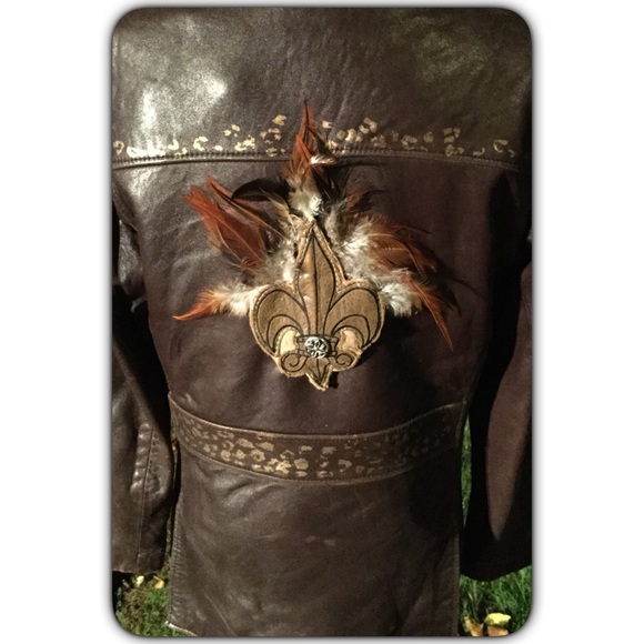 Altered Distressed Leather Jacket - Picture 5 of 7