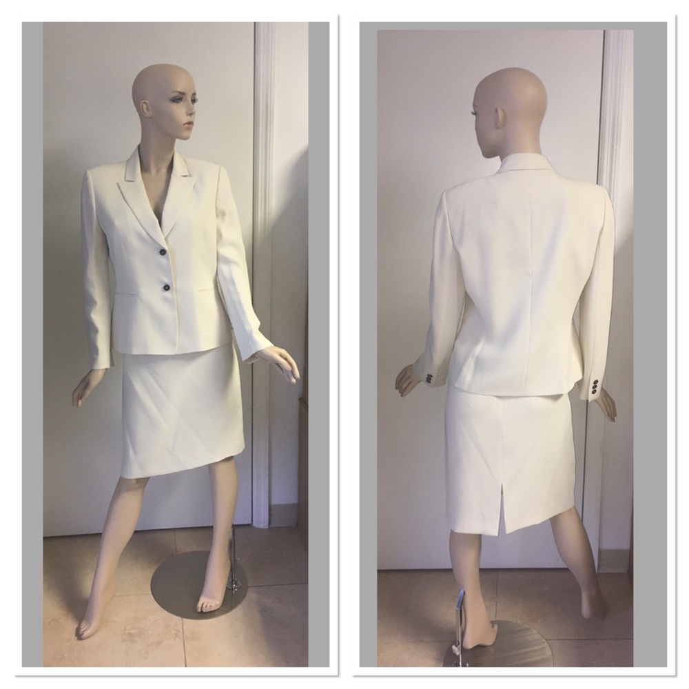 Tahari Arthur Levine Cream 2 pc. Skirt Suit