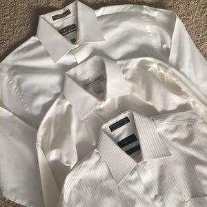3 Men's White Dress Shirts