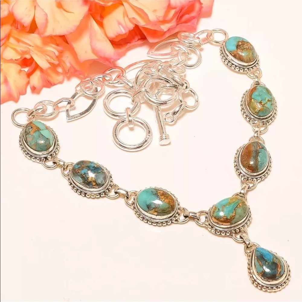 Santa Rosa copper Turquoise Sterling necklace