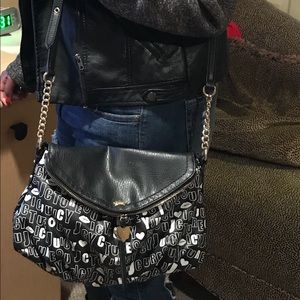 Black and white crossbody bag